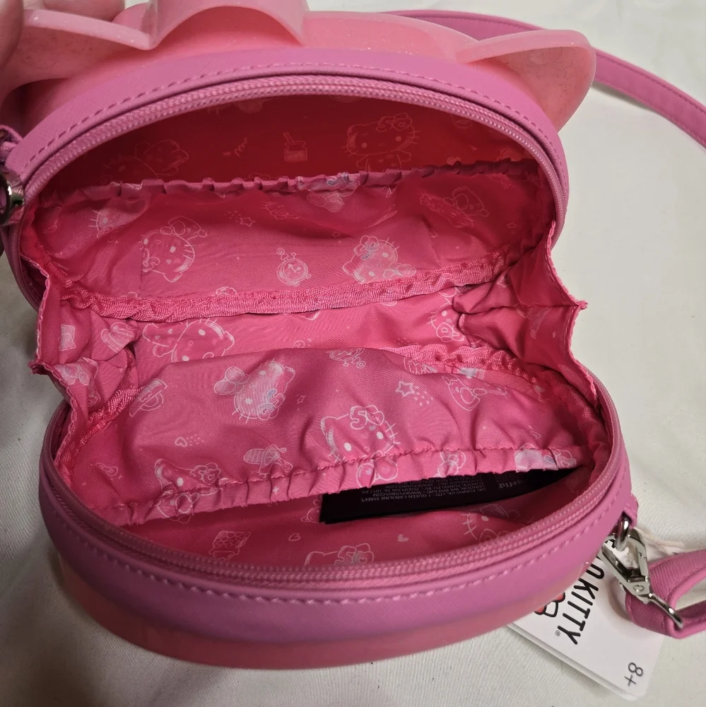 NEW Sanrio x Loungefly Hello Kitty‎ 50th anniversary pink glitter figural bag